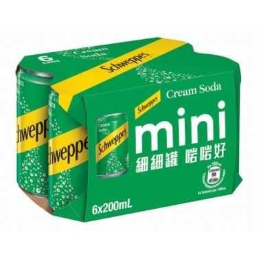 玉泉忌廉味汽水迷你罐 6X200ML