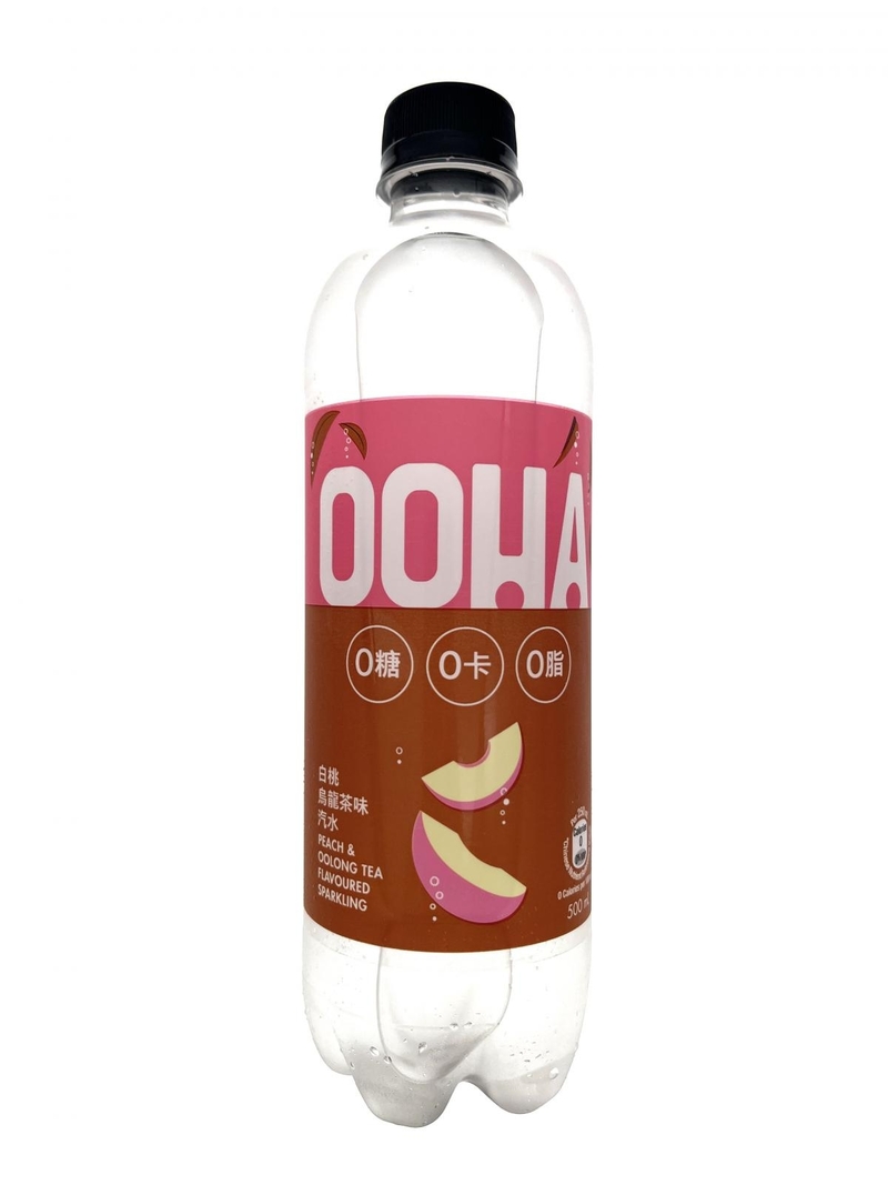 OOHA 白桃烏龍茶味無糖汽水- 500ml