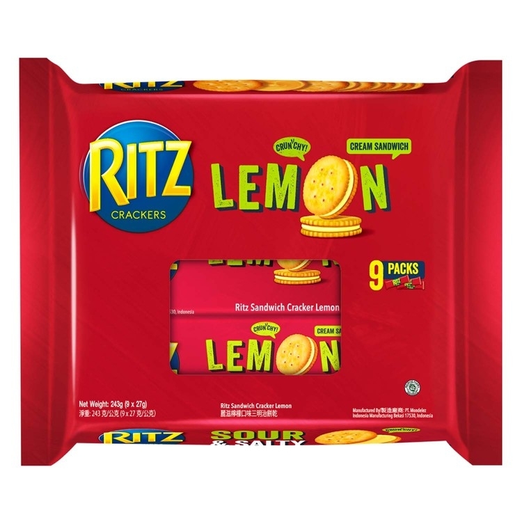 RITZ 利脆檸檬夾心餅 27克 - 9包裝
