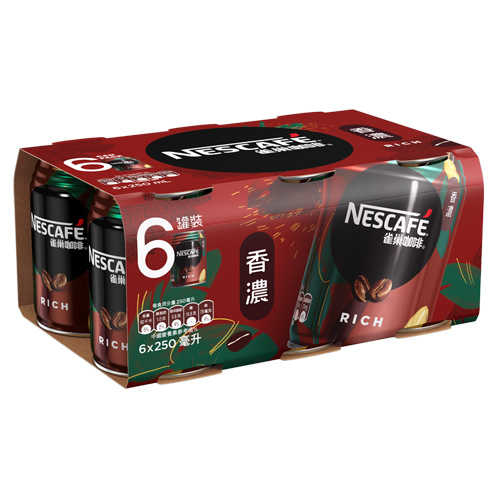 雀巢香濃咖啡250ML 6罐裝