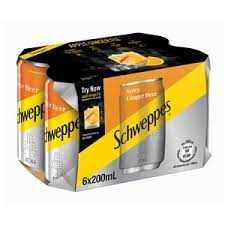 玉泉有氣辣薑啤飲品迷你罐 6x200ML