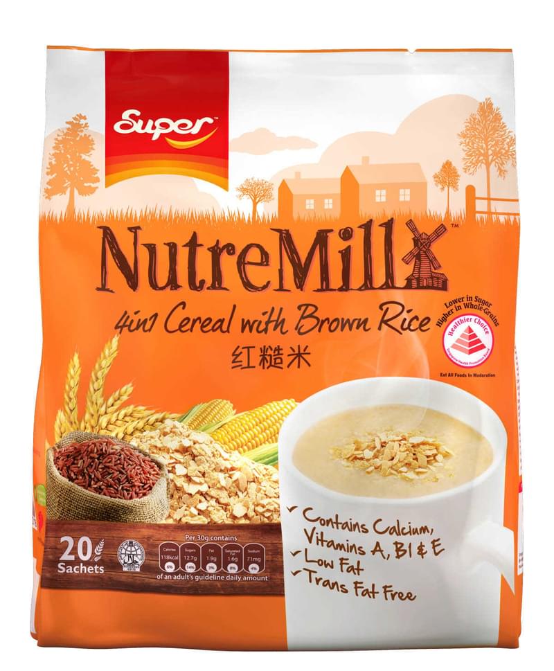 Super 4合1紅糙米麥片
